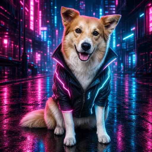 Neon City look for the dog obsessive