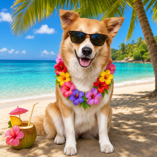 Tropical Holiday look for the dog obsessive